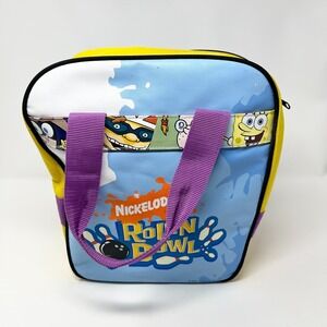 Vintage Brunswick™ Nickelodeon™ ROLL 'N BOWL Bowling Ball Bag Rugrats Spongebob